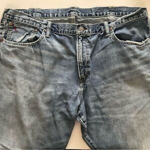 POLO RALPH LAUREN Hampton Straight Jeans, 100% Cotton Faded Blue Jeans Sz 42/32